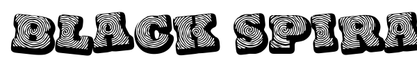 Black spiral font