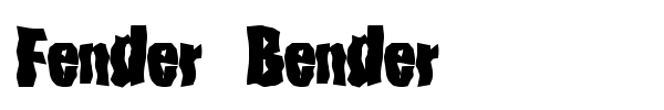 Fender Bender font preview