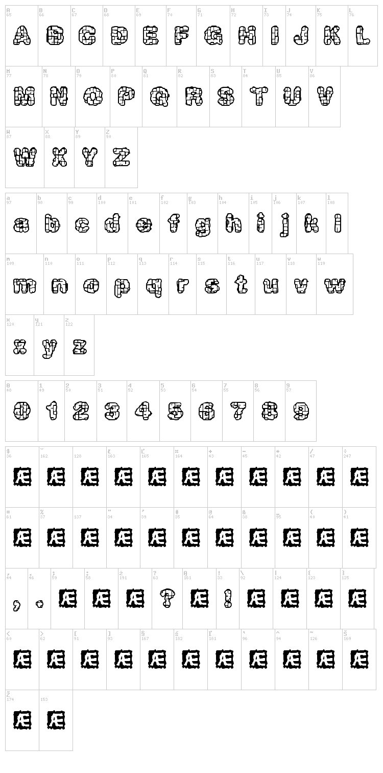 Katalyst font map