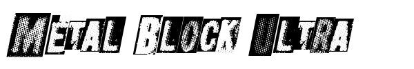 Metal Block Ultra font