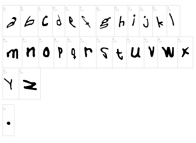 Naive Font font map