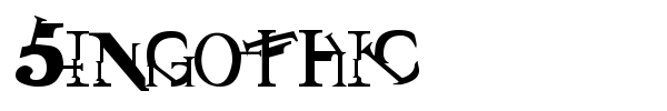Singothic font