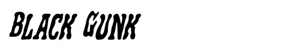 Black Gunk font