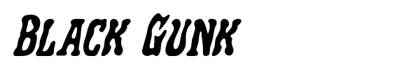 Black Gunk font preview