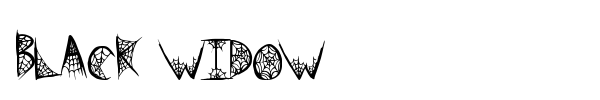 Black Widow font preview