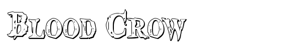 Blood Crow font preview