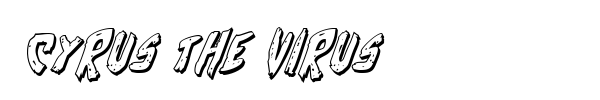 Cyrus the Virus font preview