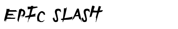 Epic Slash font preview