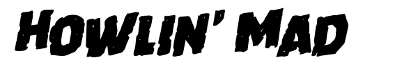 Howlin' Mad font