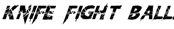 Knife Fight Ballet font preview