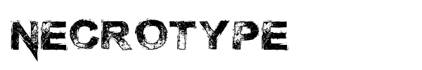 Necrotype font