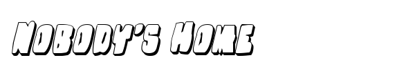 Nobody's Home font preview