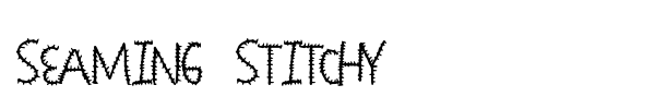 Seaming Stitchy font preview