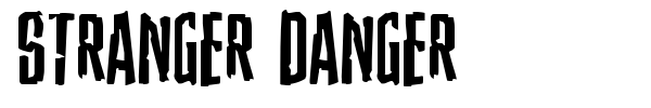 Stranger Danger font preview