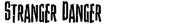 Stranger Danger font preview