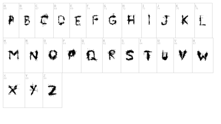 Symbiote font map