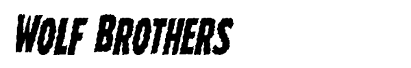 Wolf Brothers font