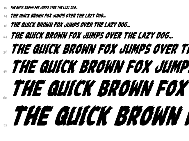 Johnny Torch font waterfall