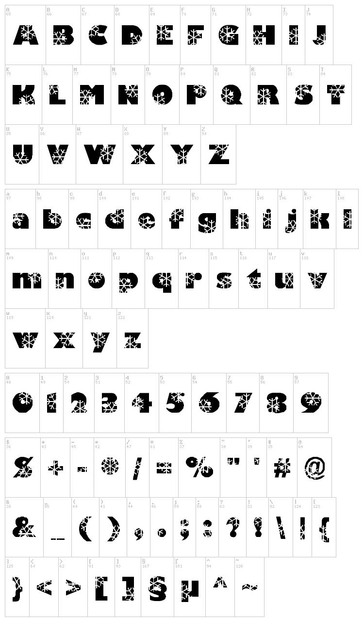 Krystal font map