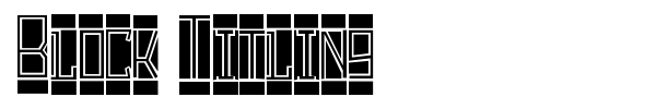 Block Titling font