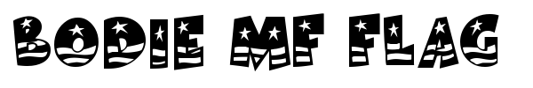Bodie MF Flag font