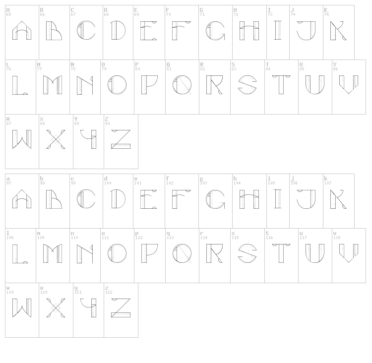 C/S font map