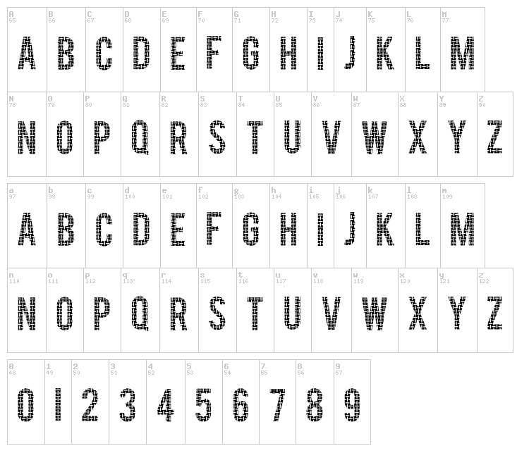 Delicious Applepie font map