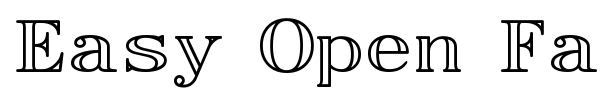Easy Open Face font