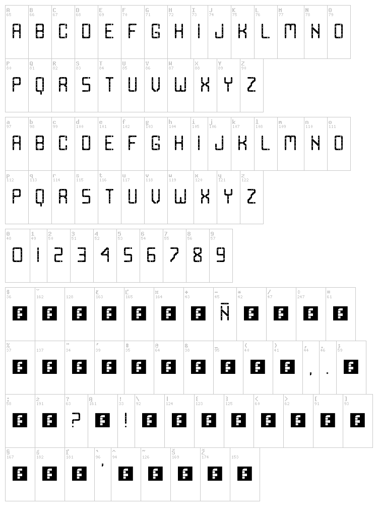 Emmental font map
