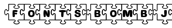 Fonts Bomb Jigsaw font
