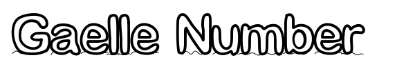Gaelle Number font