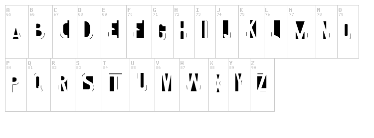 Imprint font map