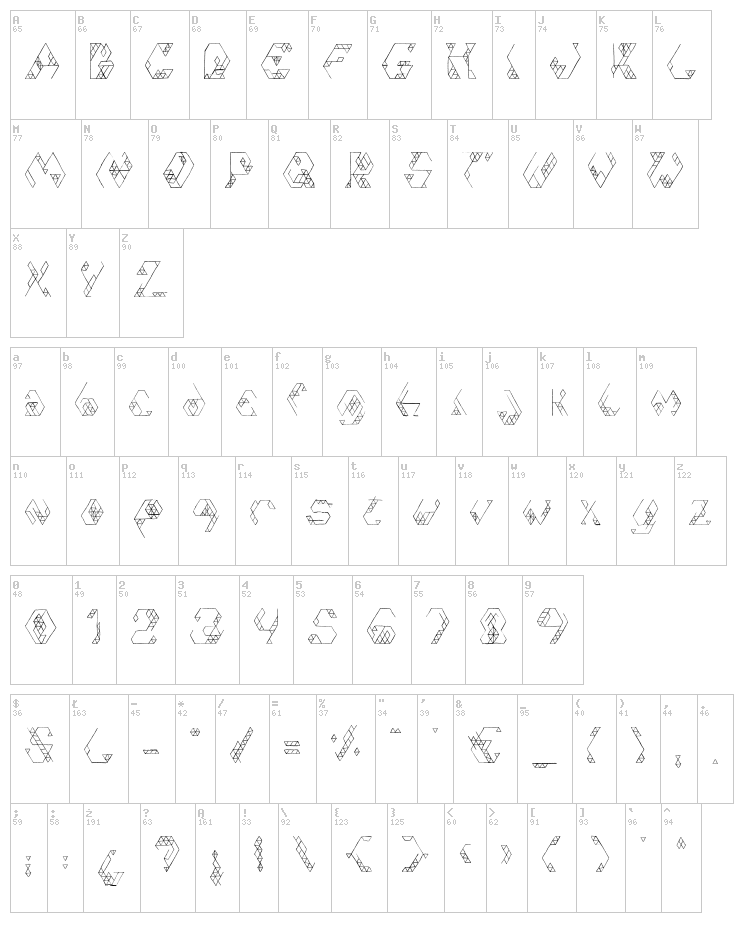 Iso font map