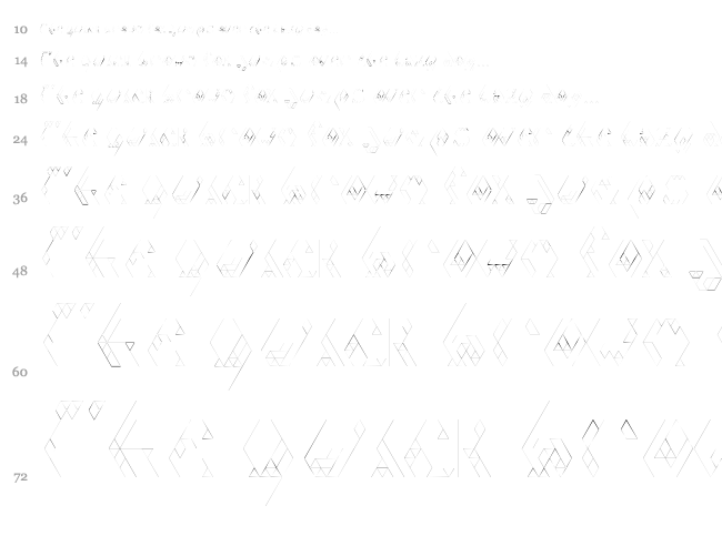 Iso font waterfall