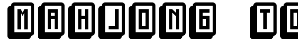Mahjong Toy Block font