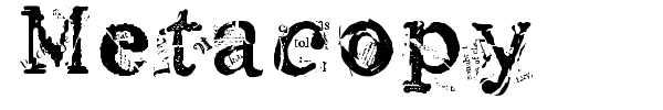 Metacopy font