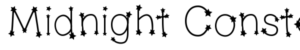 Midnight Constellations font preview