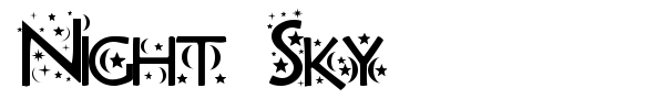 Night Sky font