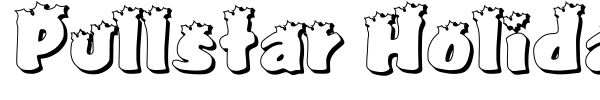 Pullstar Holiday font preview