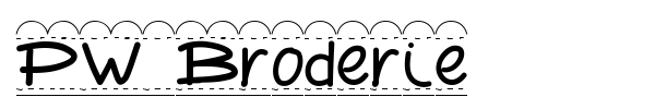 PW Broderie font