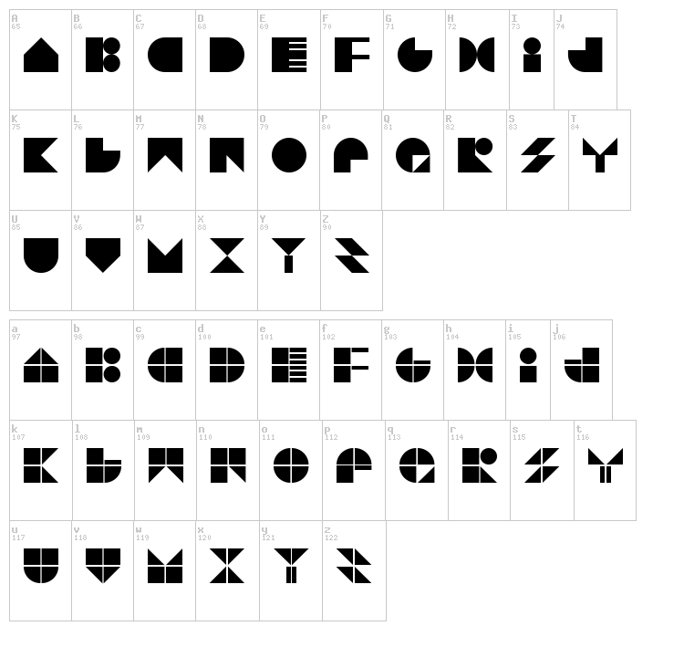 Try Type font map