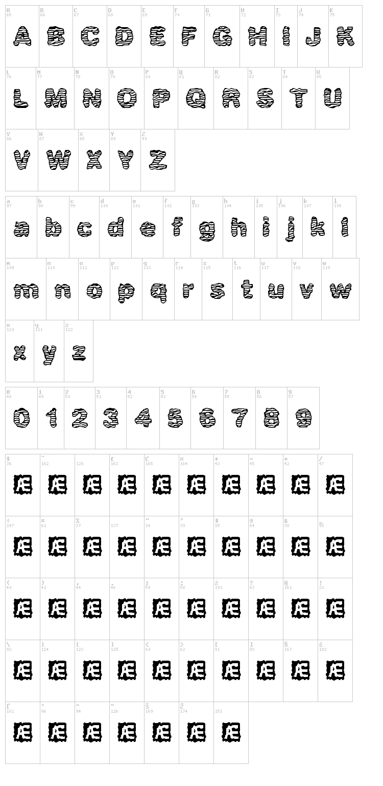 Waver font map