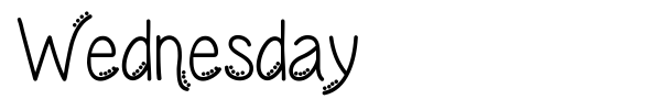 Wednesday font