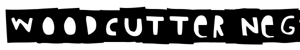 Woodcutter Negative font