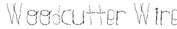 Woodcutter Wire Fence font
