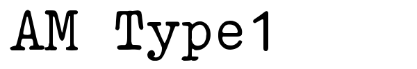 AM Type1 font