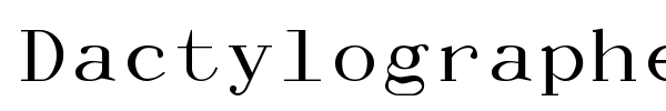 Dactylographe font