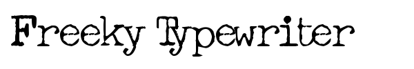Freeky Typewriter font