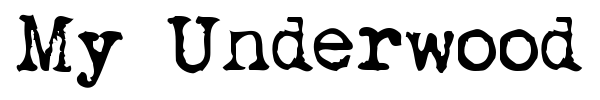 My Underwood font