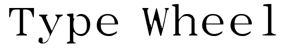 Type Wheel font
